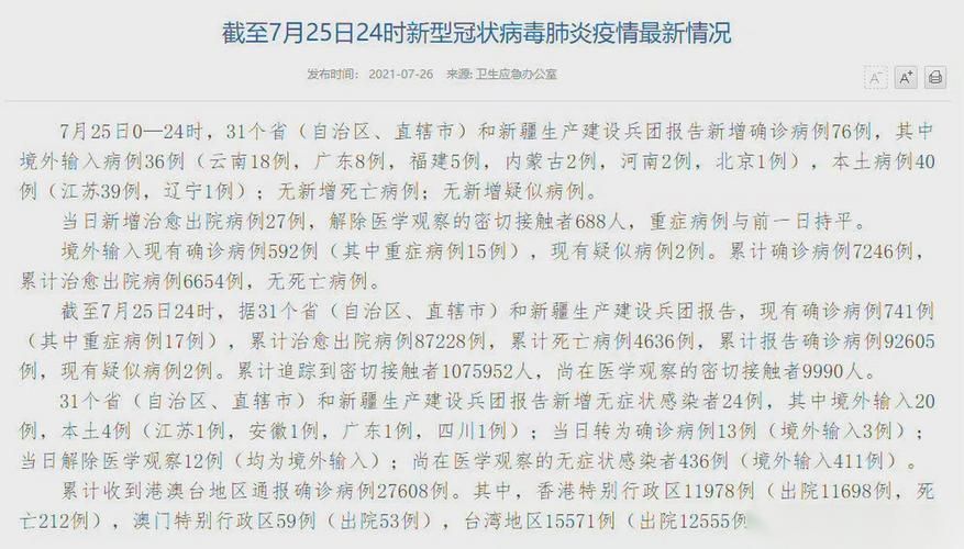 【31省新增确诊7例含本土24例_31省新增确诊6例 其中本土3例】