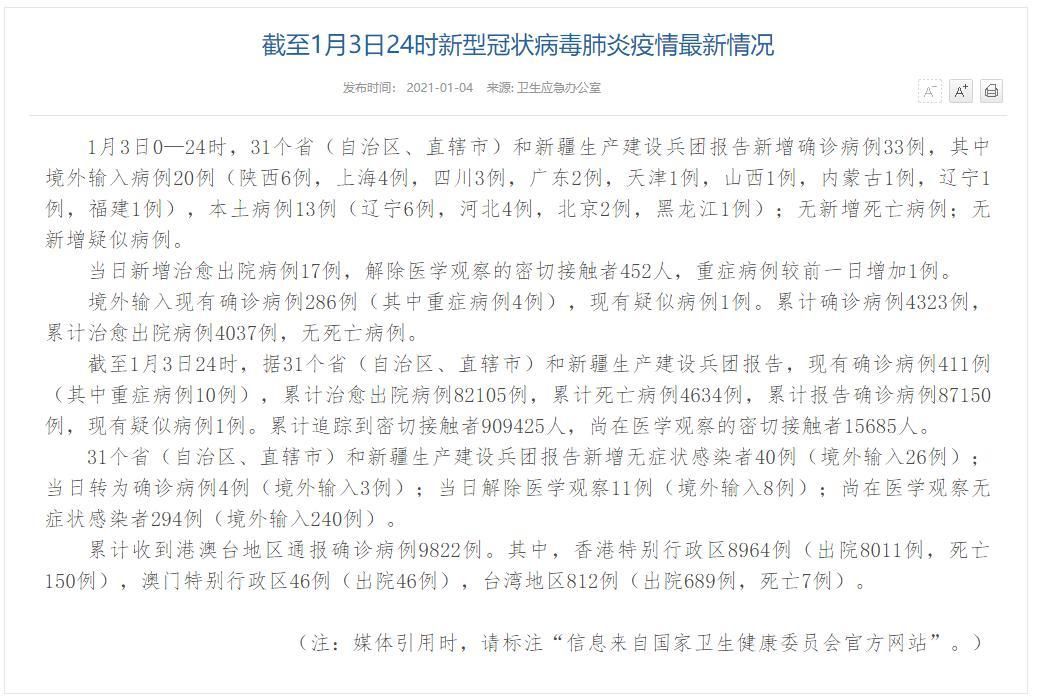 31个省份新增4例确诊其中本土11例(31省份新增31例确诊病例 本土5例)